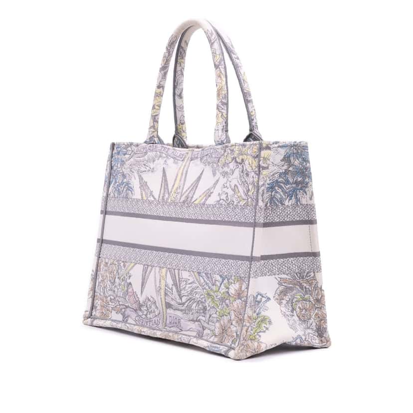Dior Medium Reve d Infini Book Tote Purple Canvas Good condition - Back View