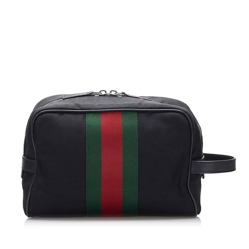 Gucci Techno Web Canvas Clutch Black Canvas Good condition - Inside View