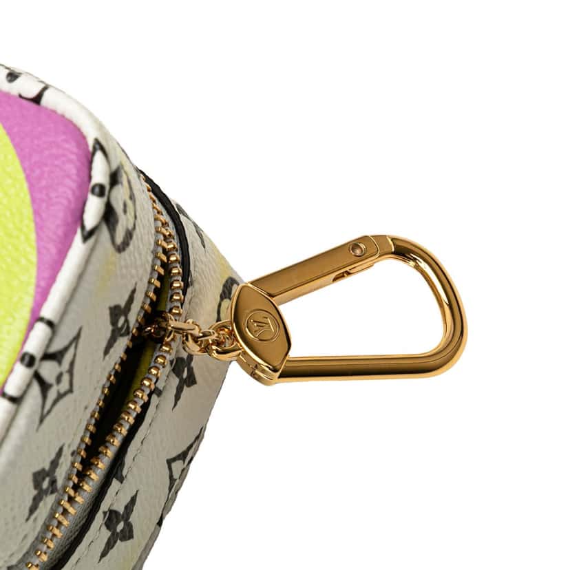 Louis Vuitton Monogram Giant Cube Coin Pouch Purple Canvas Good condition - Box View