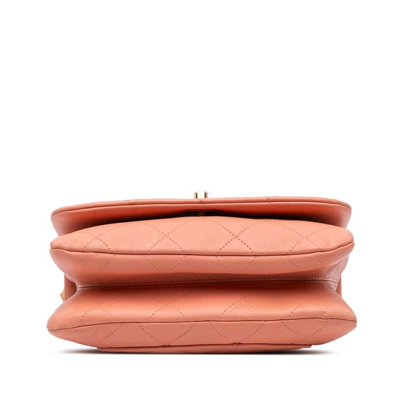 Chanel Small Lambskin Color Match Flap Pink Leather Very good condition - Inside View