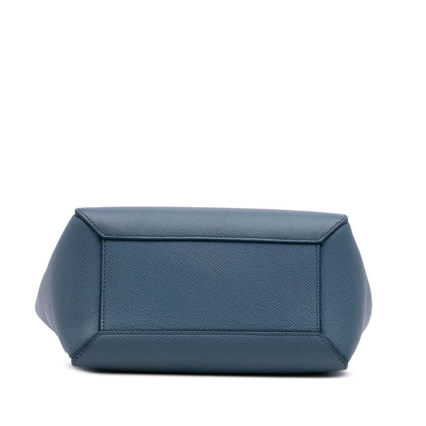 Celine Nano Leather Belt Satchel Blue Leather Good condition - Inside View