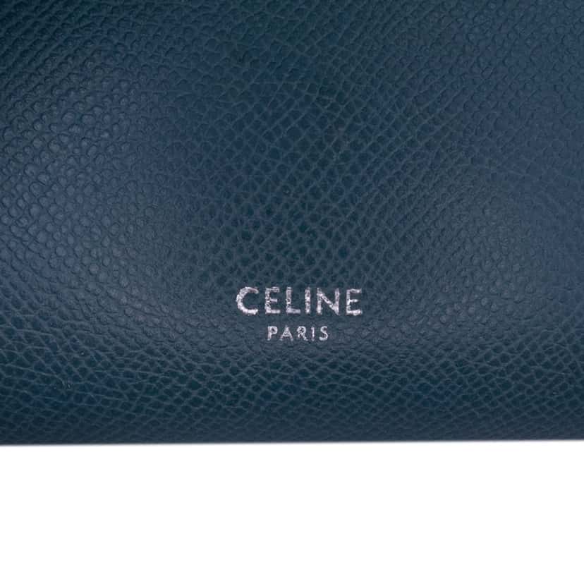 Celine Nano Leather Belt Satchel Blue Leather Good condition - Box View