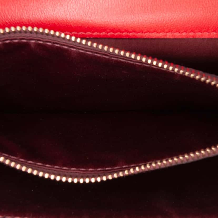 Valentino Leather Love Lab Chain Crossbody Red Leather Good condition - Box View