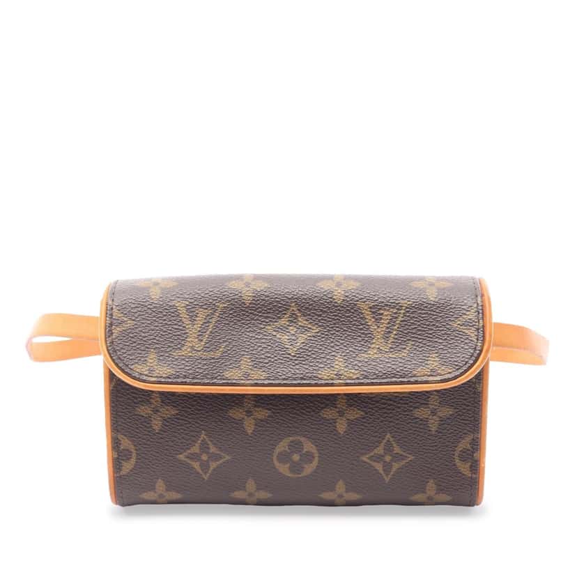 Louis Vuitton Monogram Pochette Florentine Brown Canvas Good condition - Front View