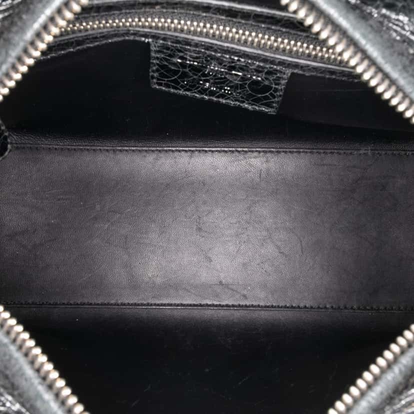 Dior Medium Ceramic Effect Deerskin Jeweled Swan Lady Dior Black Leather Good condition - Model View