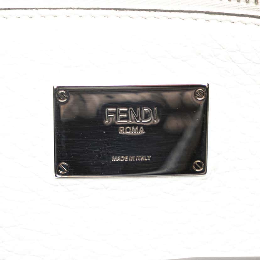 Fendi Leather Peekaboo X-Lite Fit Satchel Blue Leather Good condition - Box View