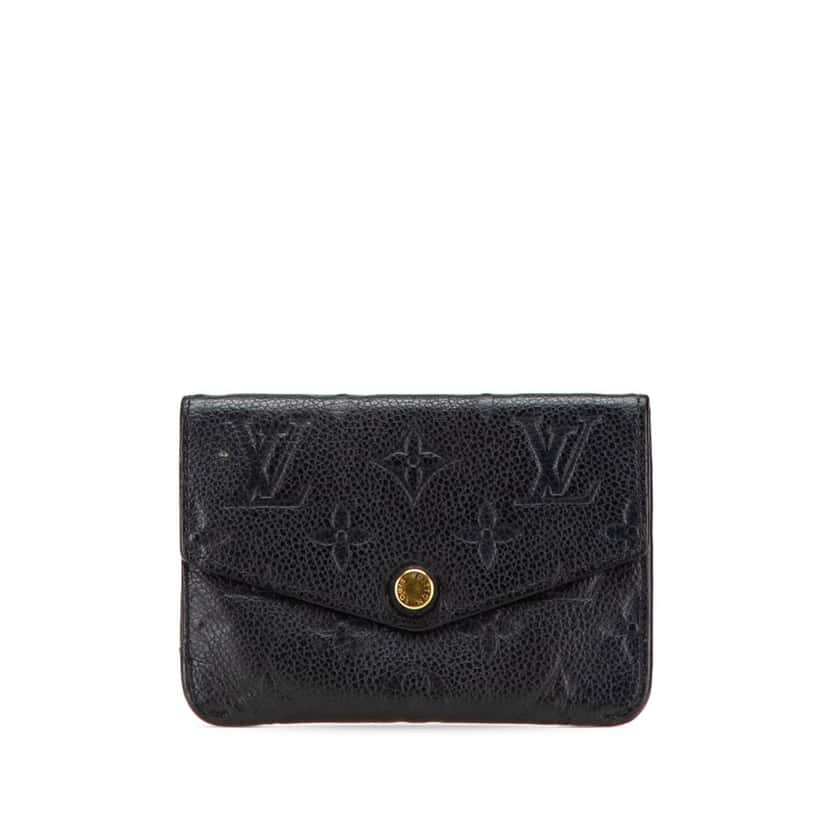Louis Vuitton Monogram Empreinte Key Pouch Black Leather Good condition - Front View