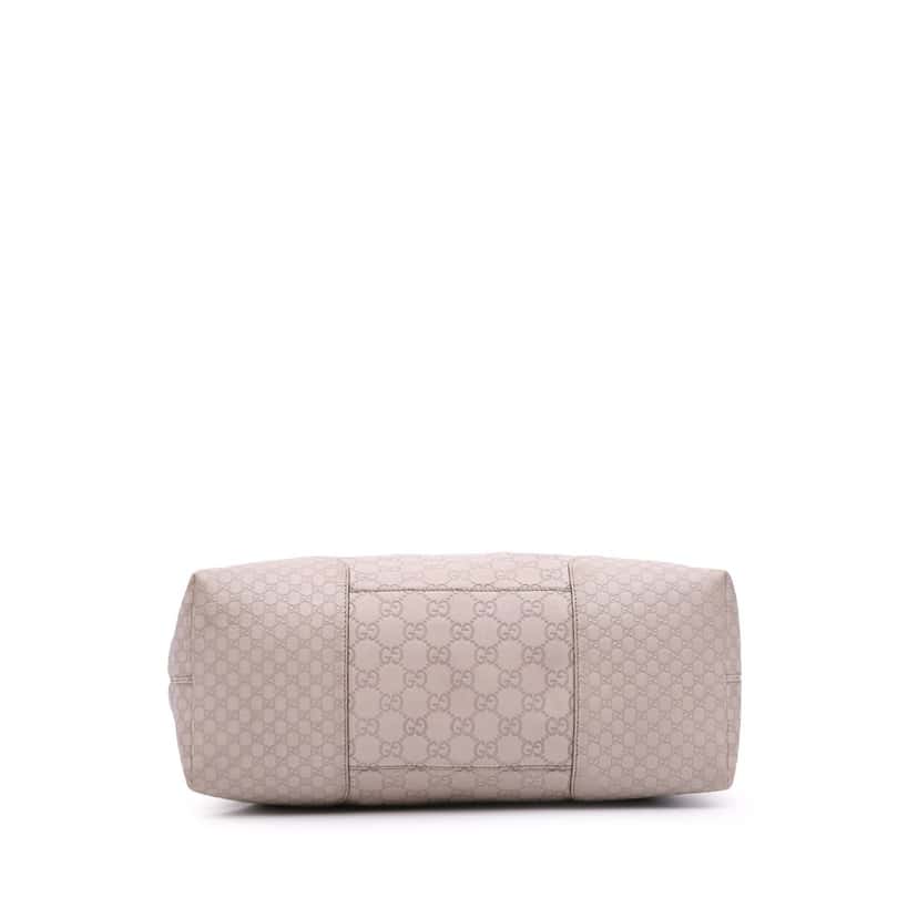 Gucci Large Guccissima Bree Fold Over Tote White Leather Good condition - Inside View