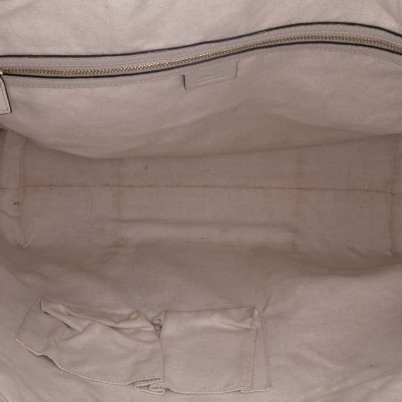 Gucci Large Guccissima Bree Fold Over Tote White Leather Good condition - Model View