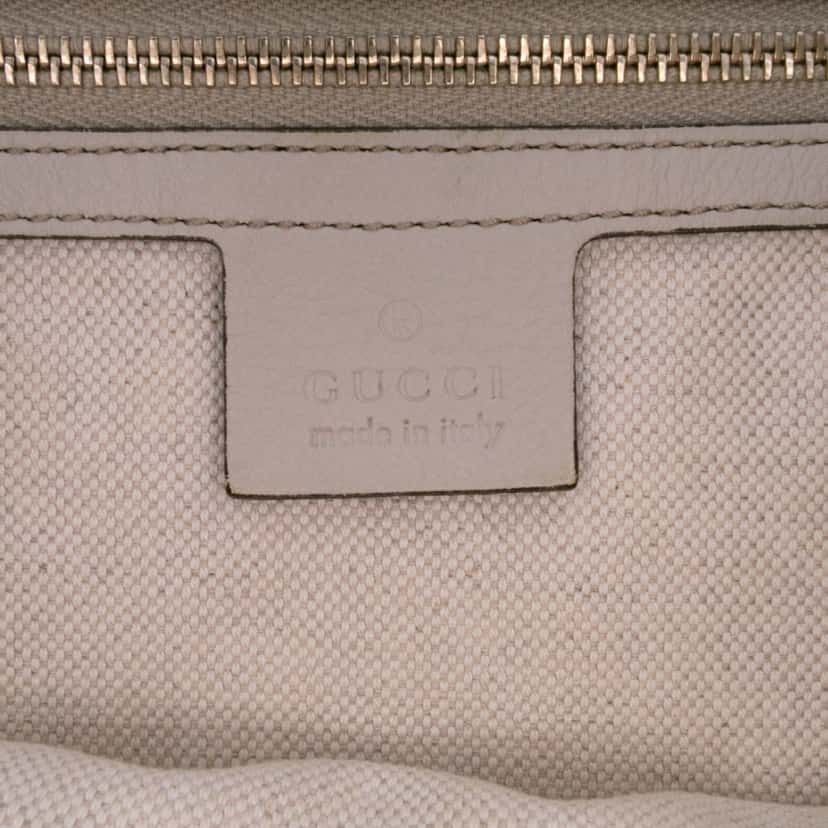 Gucci Large Guccissima Bree Fold Over Tote White Leather Good condition - Box View