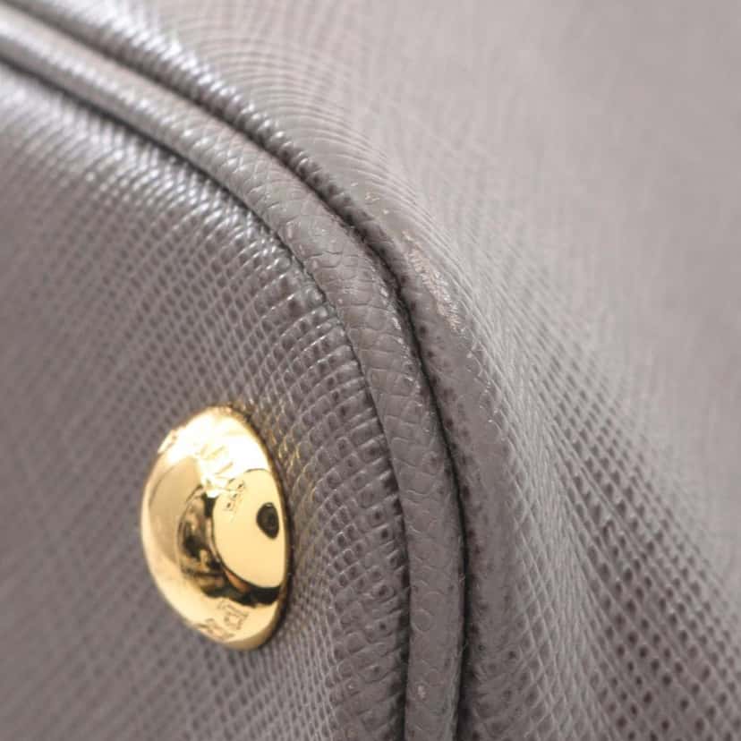 Prada Large Saffiano Lux Promenade Satchel Brown Leather Good condition - Box View