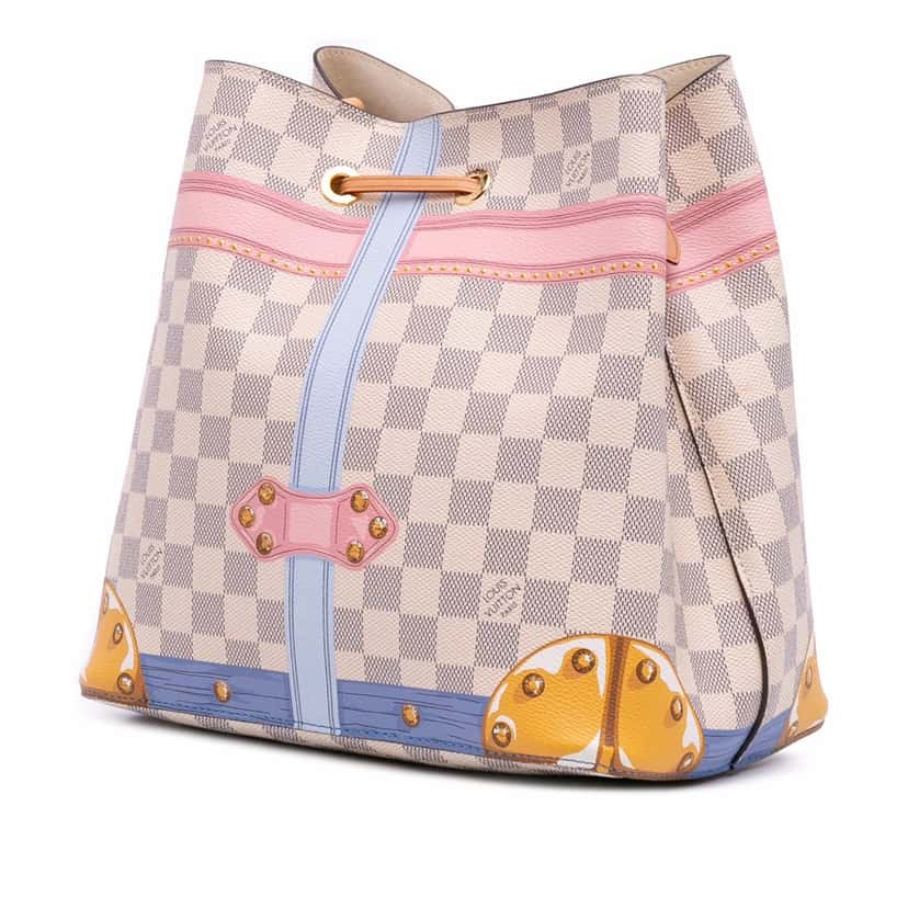 Louis Vuitton Damier Azur Summer Trunks Neonoe White Canvas Good condition - Back View