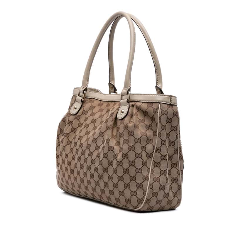 Gucci GG Canvas Sukey Tote Brown Canvas Good condition - Back View