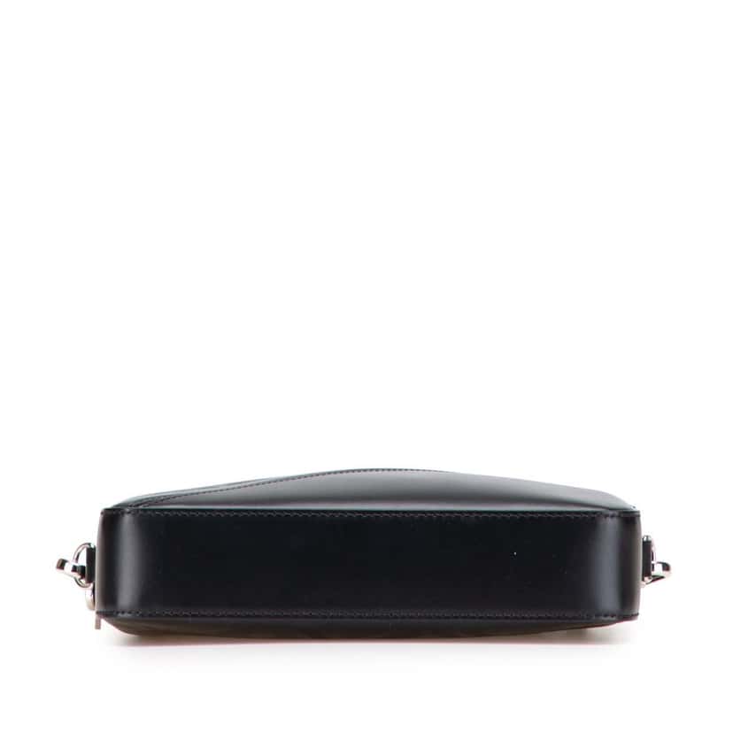 Fendi Zucca Shadow Calfskin Diagonal Camera Bag Black Leather Good condition - Inside View