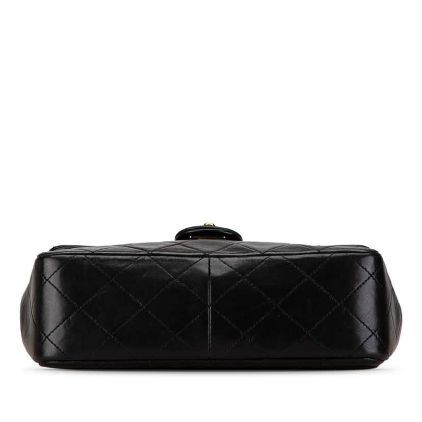 Chanel Mini Square Classic Lambskin Single Flap Black Leather Fair condition - Model View