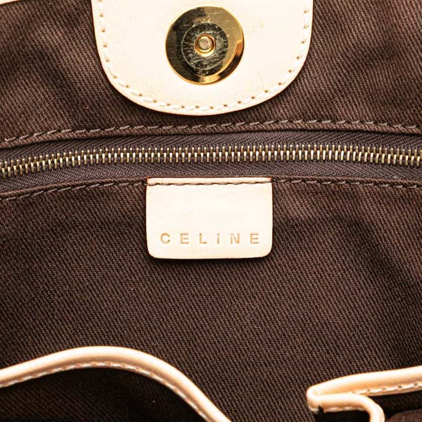 Celine Macadam Coated Canvas Vertical Tote Brown Canvas Good condition - Box View