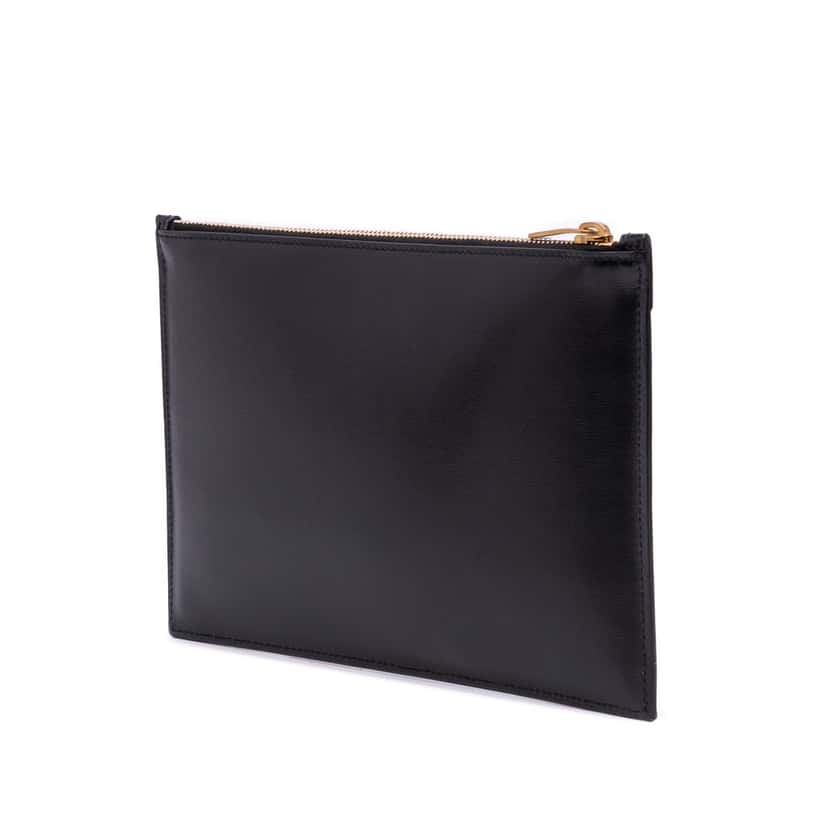 Saint Laurent Wicker Rattan Pouch Brown Good condition - Back View
