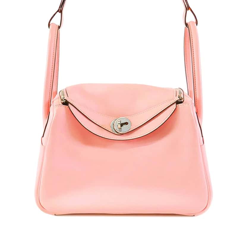 Hermès Swift Lindy 26 Pink Leather Good condition - Front View