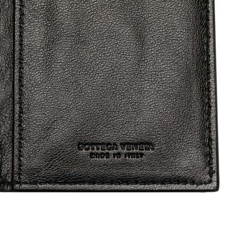 Bottega Veneta Nappa Intrecciato Bifold Card Case Black Leather Good condition - Box View