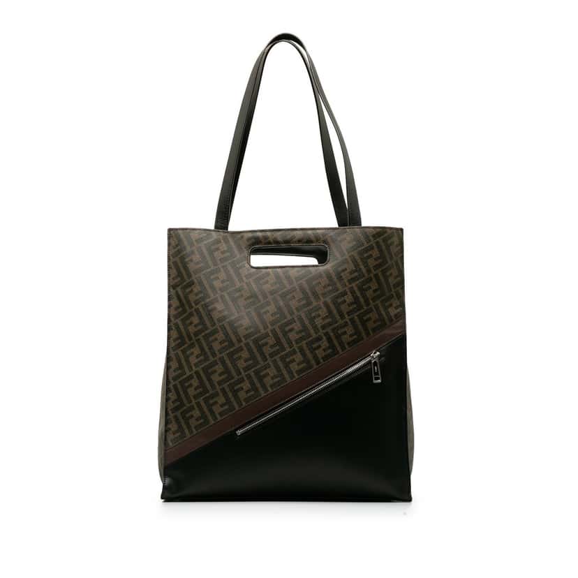 Fendi 1974 Zucca Shopping Tote Brown Canvas Good condition - Front View