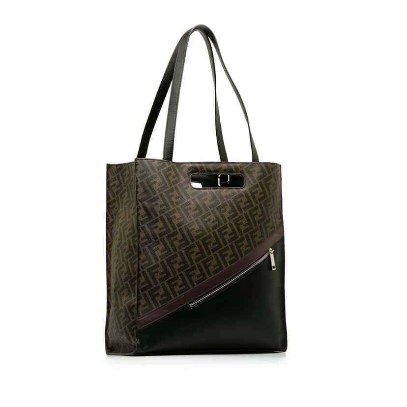 Fendi 1974 Zucca Shopping Tote Brown Canvas Good condition - Back View