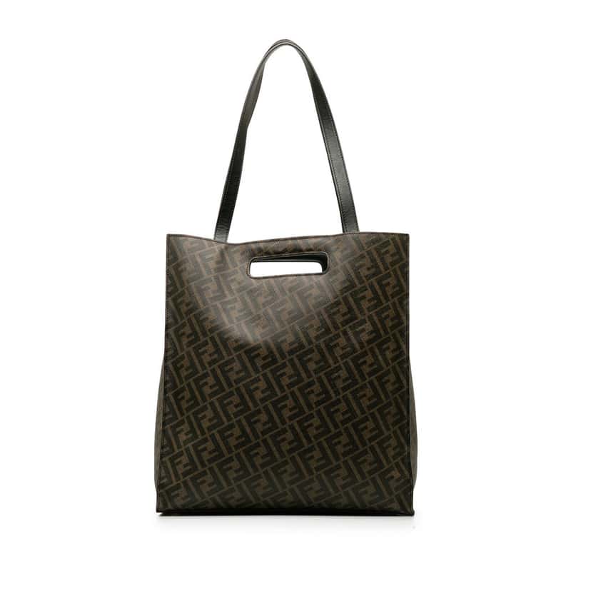 Fendi 1974 Zucca Shopping Tote Brown Canvas Good condition - Inside View