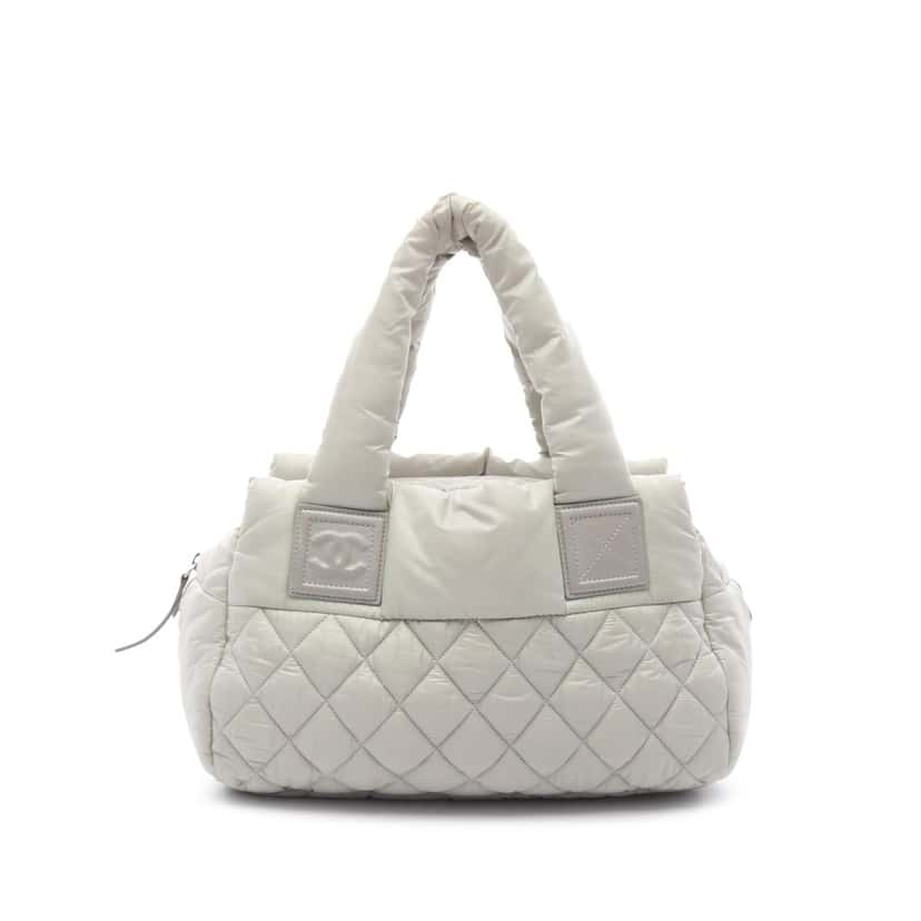Chanel Small Quilted Nylon Coco Cocoon Tote Grey Good condition - Front View