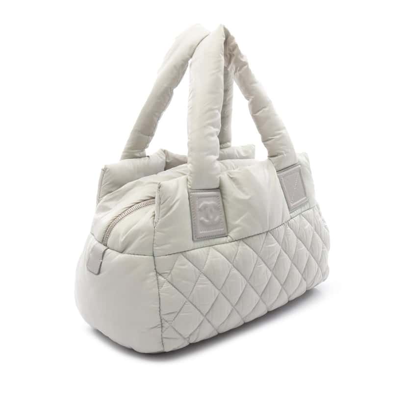 Chanel Small Quilted Nylon Coco Cocoon Tote Grey Good condition - Back View