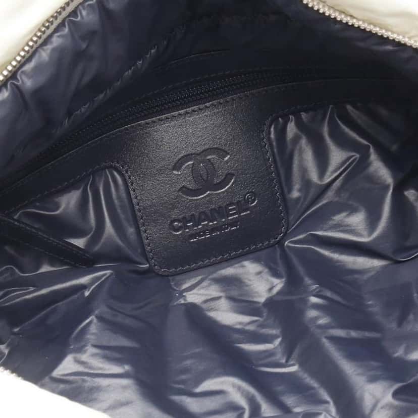 Chanel Small Quilted Nylon Coco Cocoon Tote Grey Good condition - Inside View