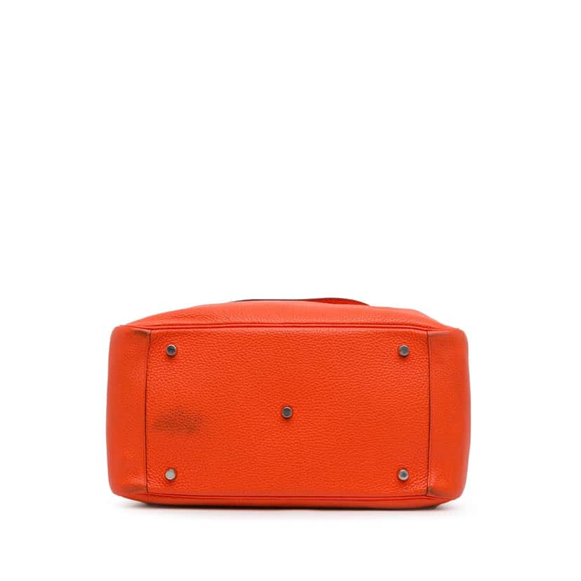 Hermès Clemence Lindy 34 Orange Leather Good condition - Model View