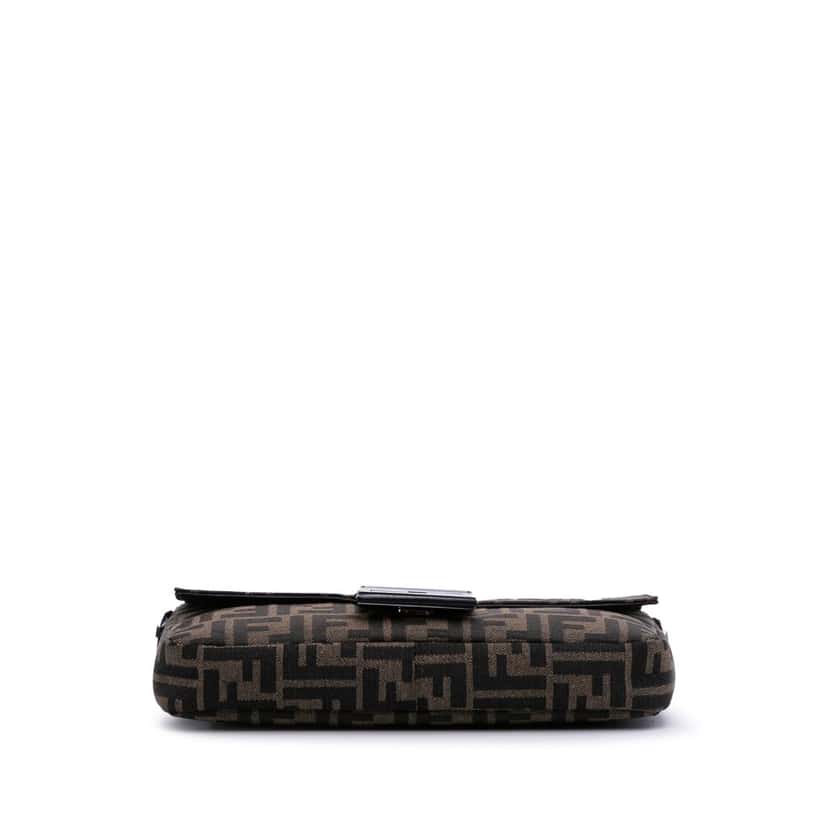 Fendi Zucca Canvas Convertible Baguette Satchel Brown Canvas Good condition - Inside View