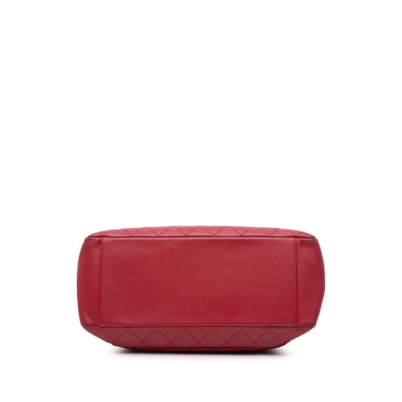 Chanel Caviar Grand Shopping Tote Red Leather Good condition - Inside View