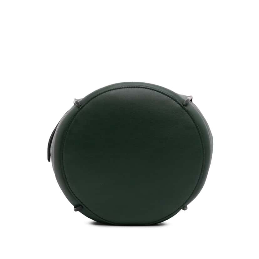 Celine Leather Big Bag Bucket Crossbody Green Leather Good condition - Inside View