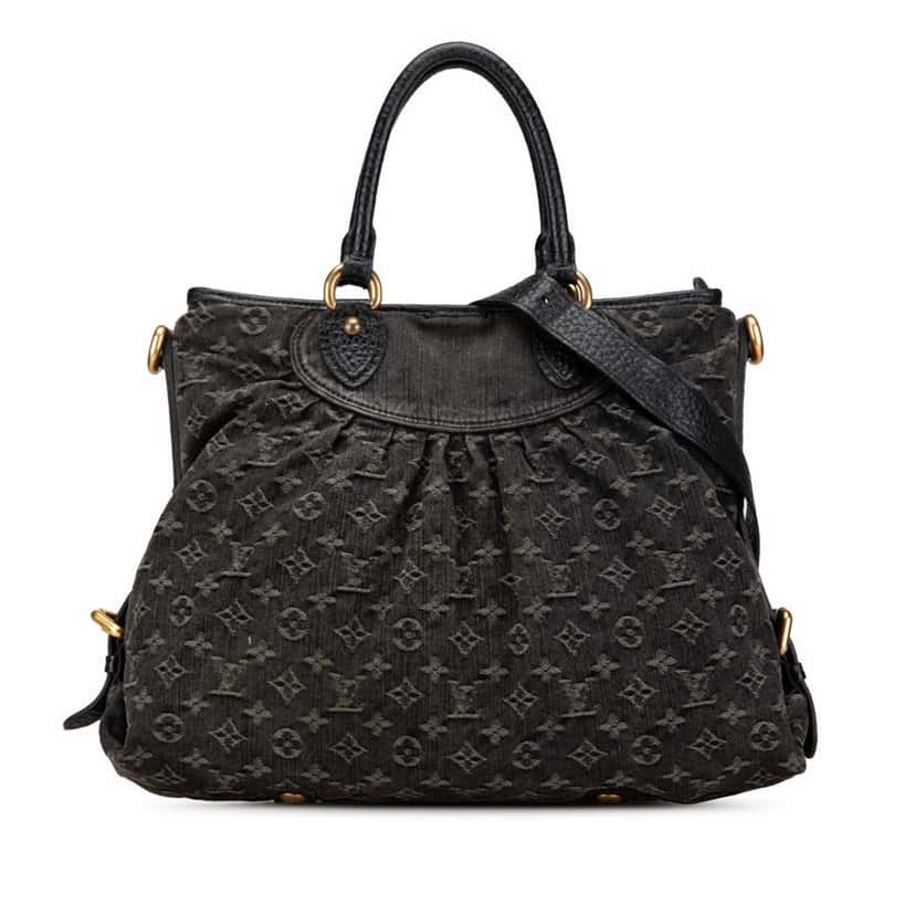 Louis Vuitton Monogram Denim Neo Cabby GM Black Denim Good condition - Front View