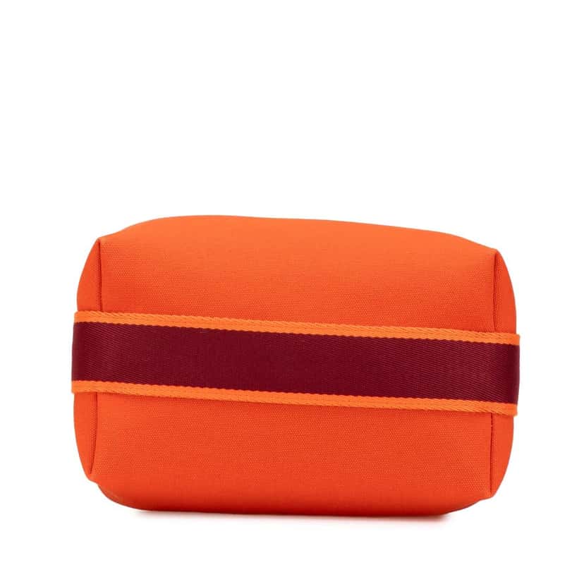 Hermès Small Canvas Bride A Brac Case Orange Canvas Good condition - Inside View