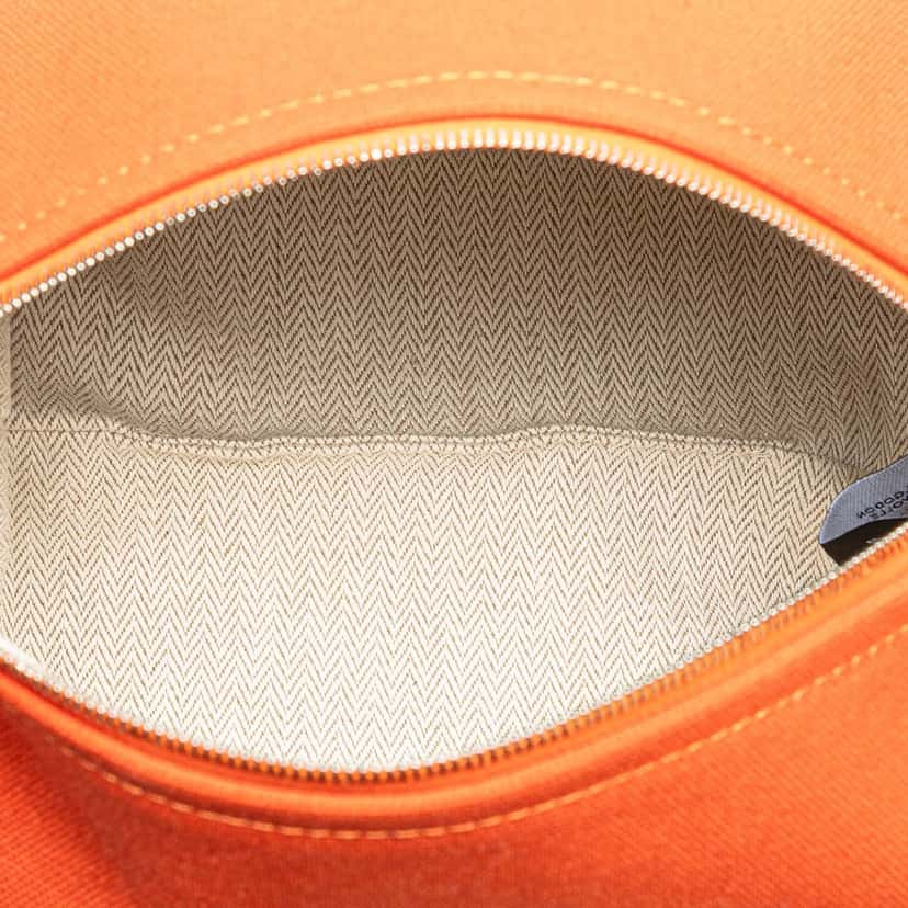 Hermès Small Canvas Bride A Brac Case Orange Canvas Good condition - Model View