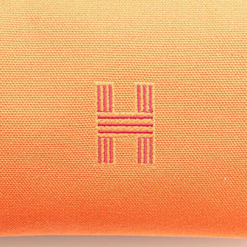 Hermès Small Canvas Bride A Brac Case Orange Canvas Good condition - Box View