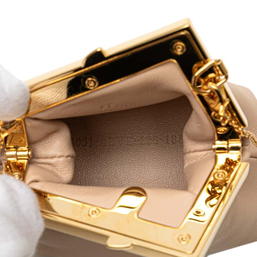 Fendi Nano Nappa Fendi First Charm Bag Brown Leather Good condition - Model View