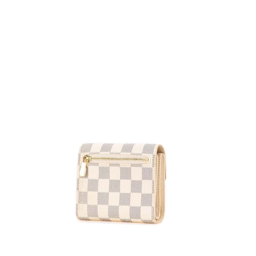 Louis Vuitton Damier Azur Portefeuille Koala Wallet White Canvas Good condition - Back View