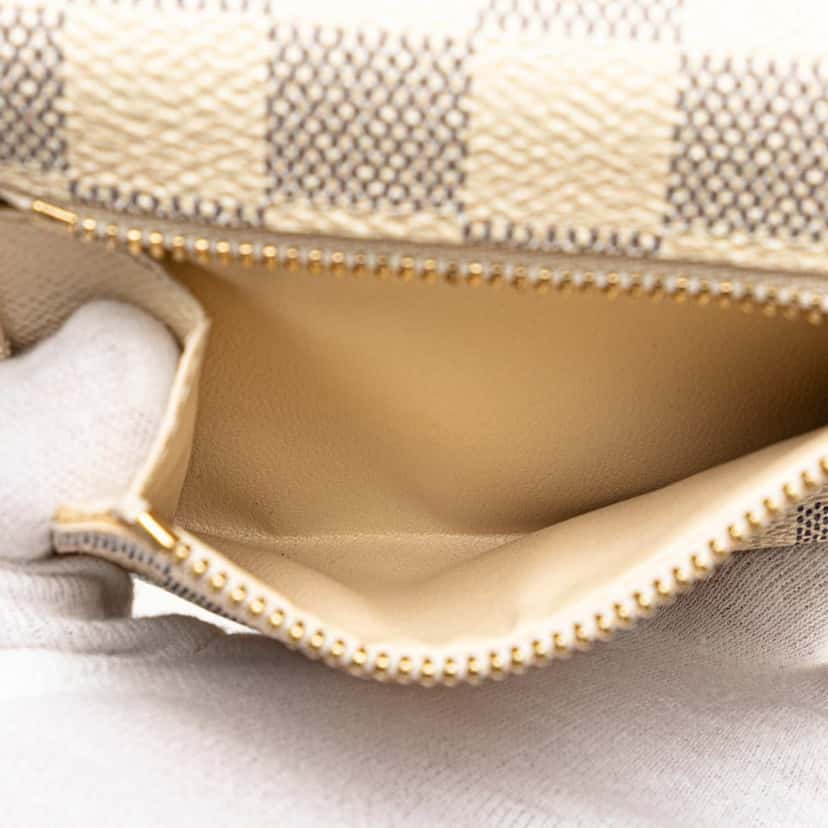 Louis Vuitton Damier Azur Portefeuille Koala Wallet White Canvas Good condition - Box View