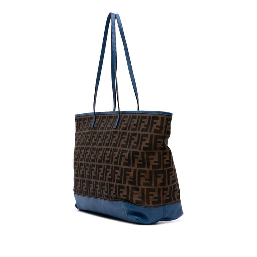 Fendi Zucca Canvas Roll Tote Brown Canvas Good condition - Back View