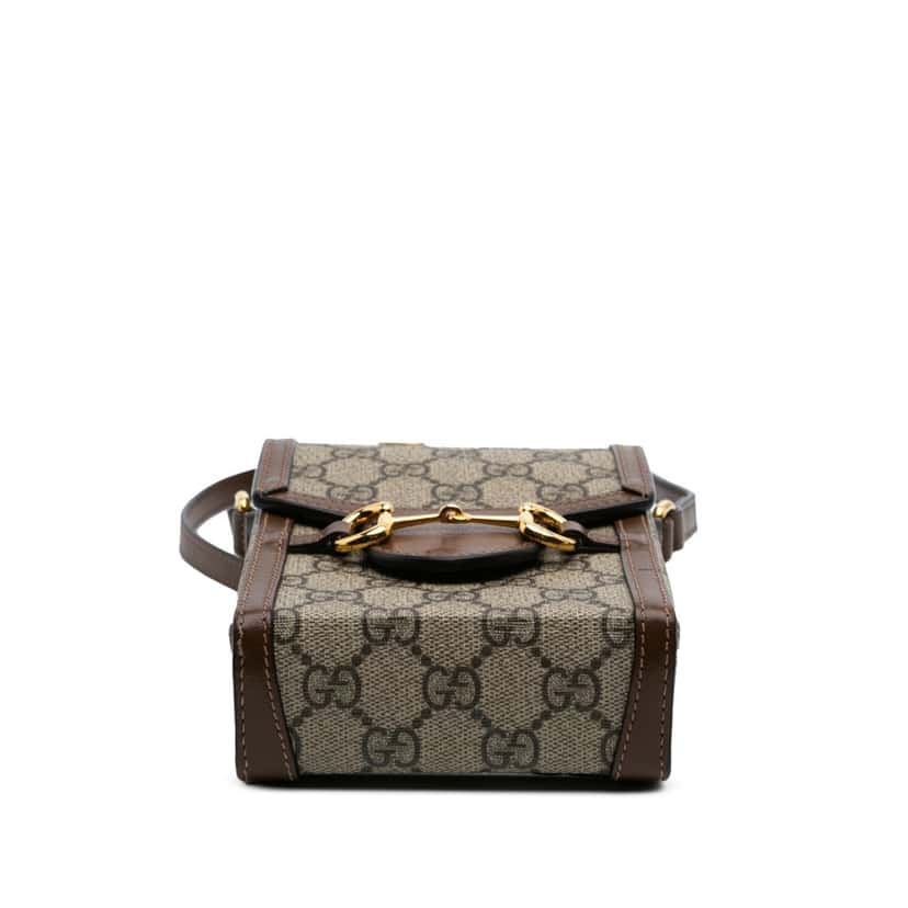 Gucci Mini GG Supreme Horsebit 1955 Crossbody Brown Canvas Good condition - Inside View