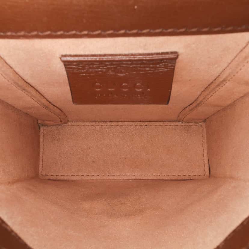 Gucci Mini GG Supreme Horsebit 1955 Crossbody Brown Canvas Good condition - Model View