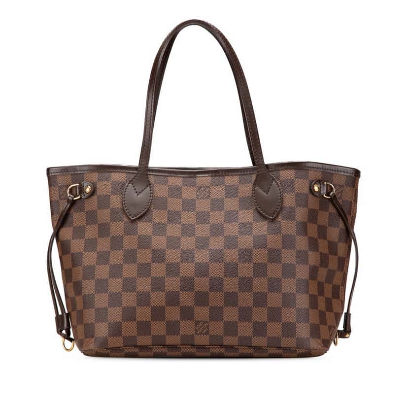Louis Vuitton Damier Ebene Neverfull PM Brown Canvas Fair condition - Front View