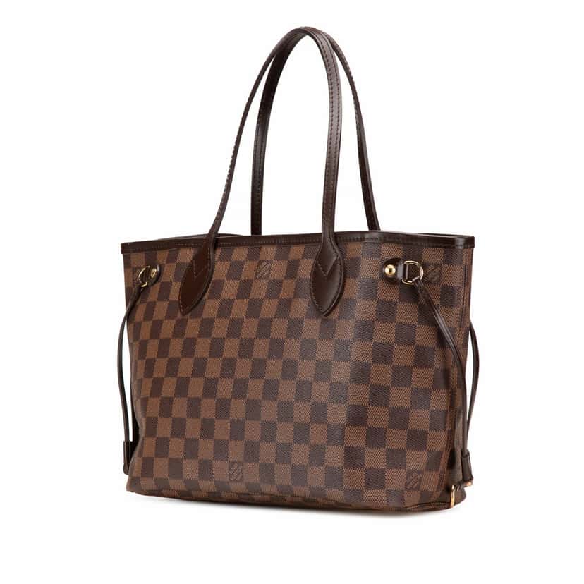 Louis Vuitton Damier Ebene Neverfull PM Brown Canvas Fair condition - Back View