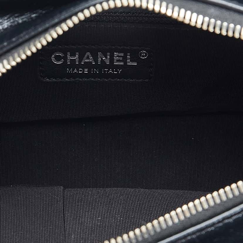 Chanel Small Painted Knit Gabrielle Crossbody Bag Black Tweed Good condition - Box View