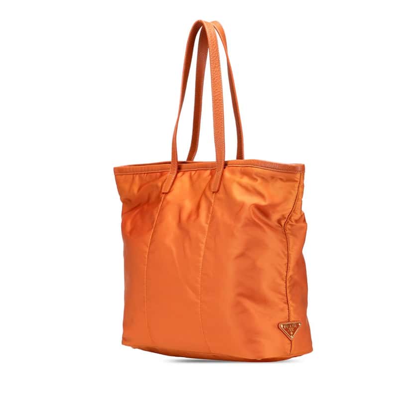 Prada Tessuto Canapa Logo Tote Orange Good condition - Back View