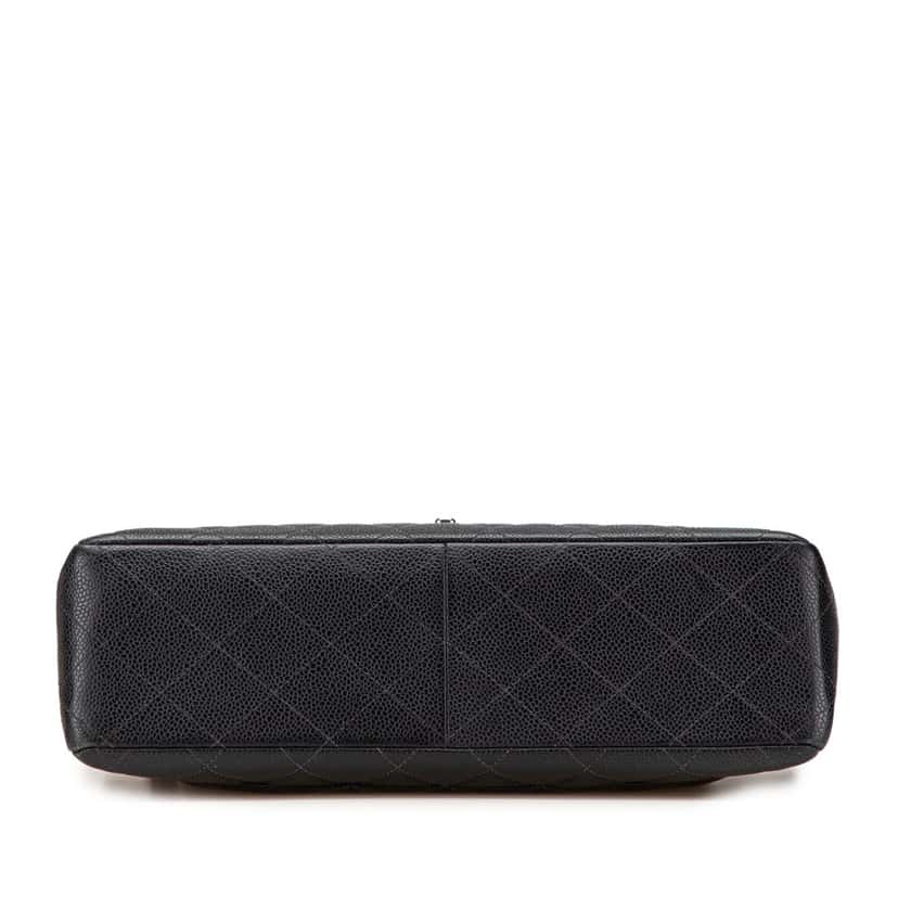 Chanel Jumbo Quilted Caviar Single Flap Black Leather Good condition - Inside View
