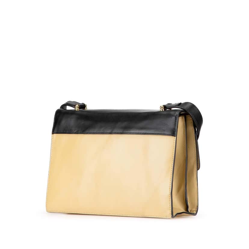 Gucci Small Bicolor Leather Zumi Flap Crossbody Brown Leather Good condition - Back View