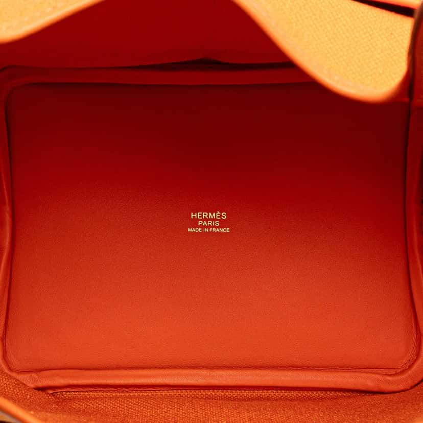 Hermès Toile Goeland and Swift Cargo Picotin Lock 18 Orange Canvas Good condition - Model View
